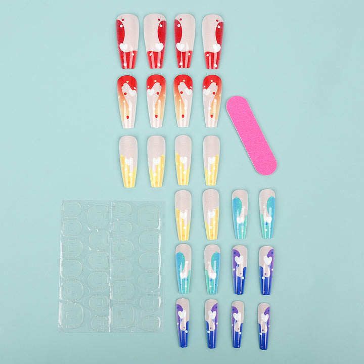 Acrylic Nail Set with Colorful and Creative Designs Stornfield