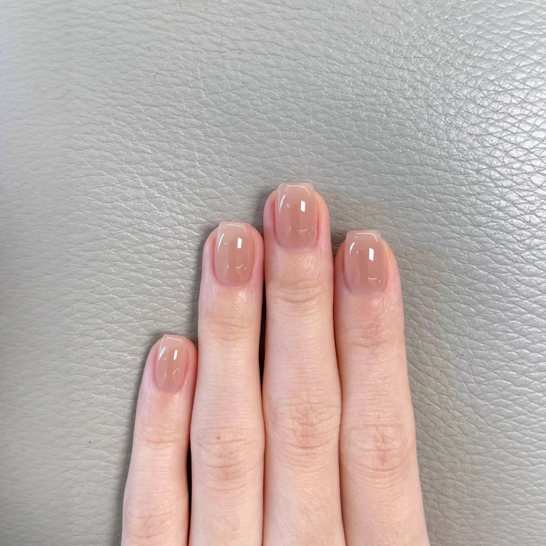 Glossy Natural Finish Press-On Nails