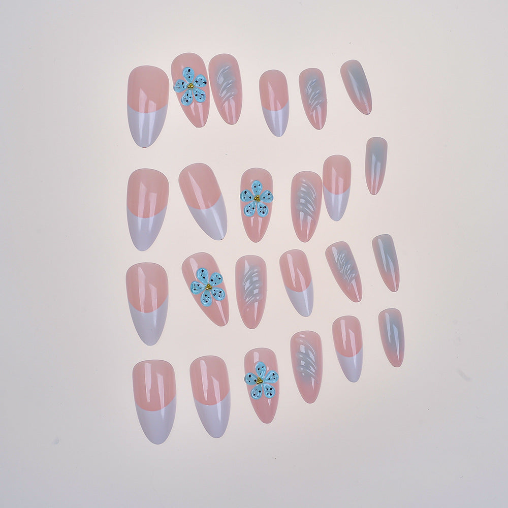Artistic Floral and Abstract Design Press-On Nail Set Stornfield