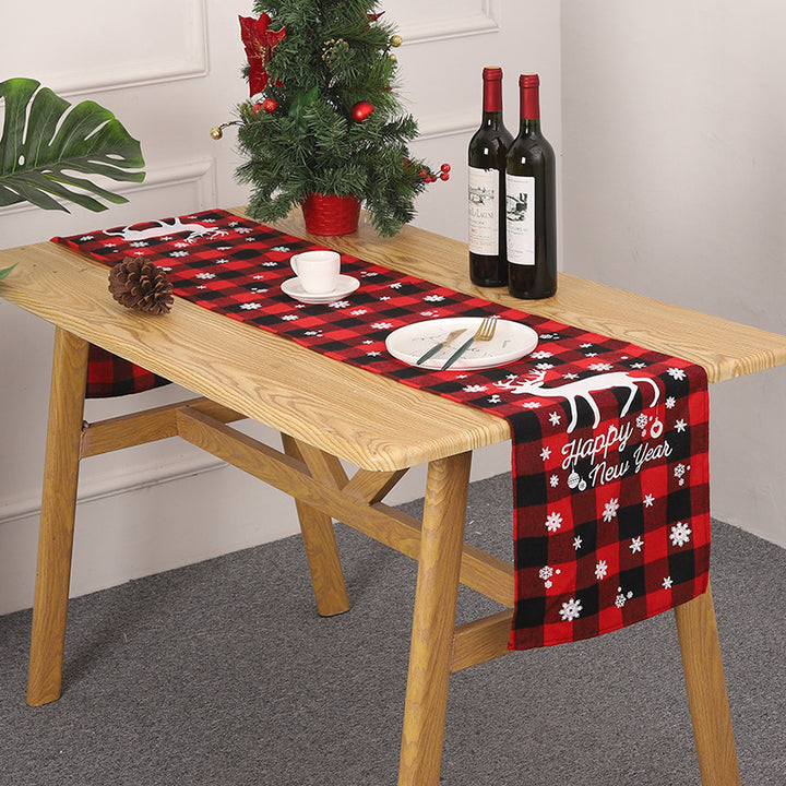 Festive table runner with Christmas motif Stornfield