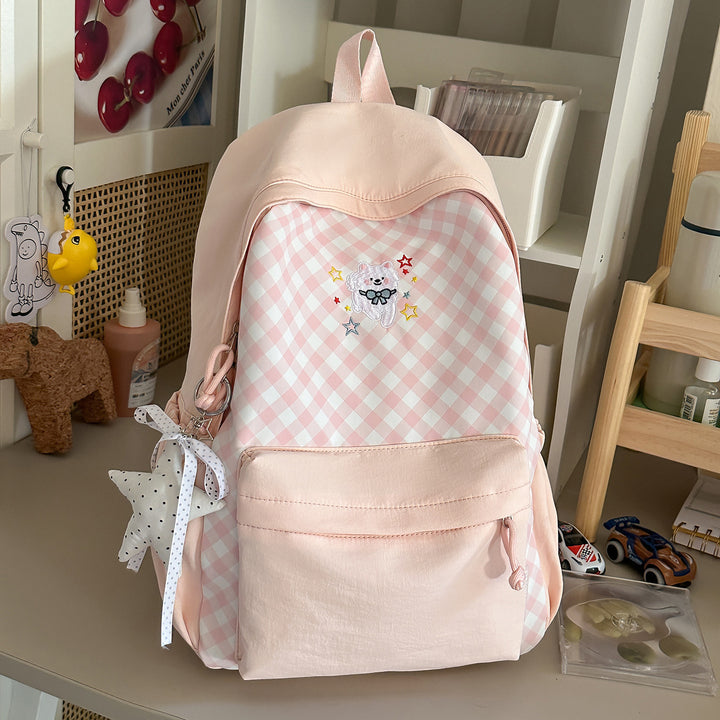 Cute Decorative Checked Pattern Backpack Stornfield