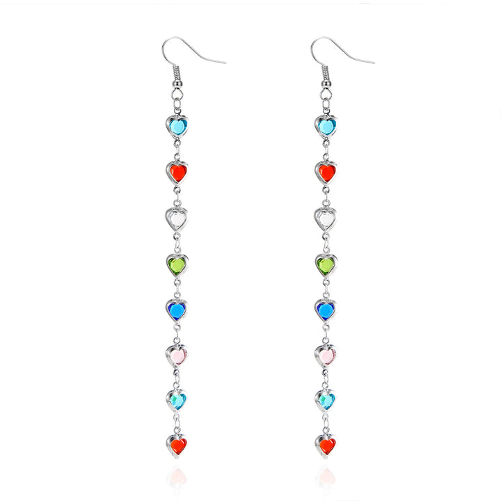 Dazzling Heart-Shaped Drop Earrings Stornfield
