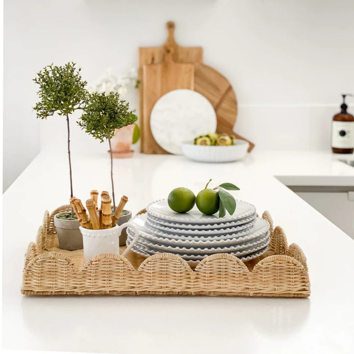 Decorative Woven Serving Tray Stornfield