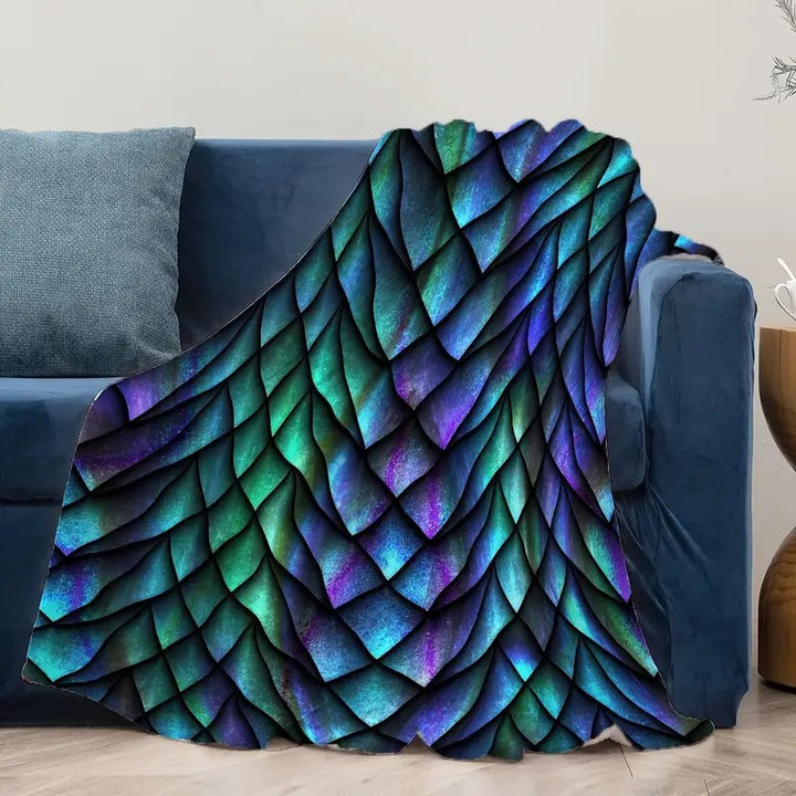 Women's cuddly blanket with shimmering scale pattern Stornfield