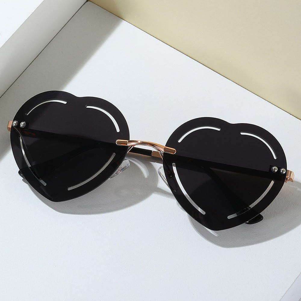 Women's Heart-Shaped Sunglasses with Stylish Metal Frame Stornfield