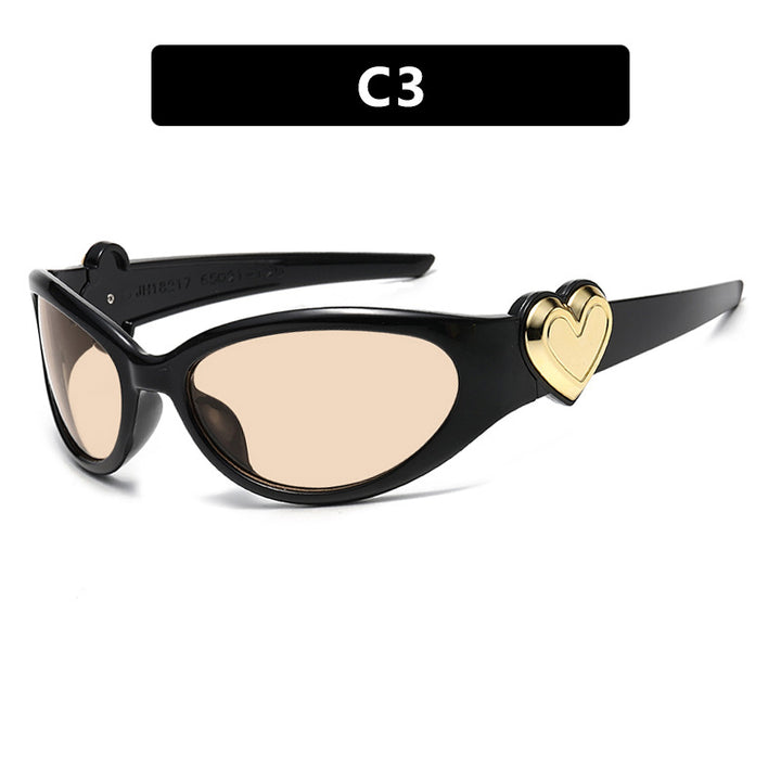 Ladies fashionable sunglasses with heart-shaped detail Stornfield