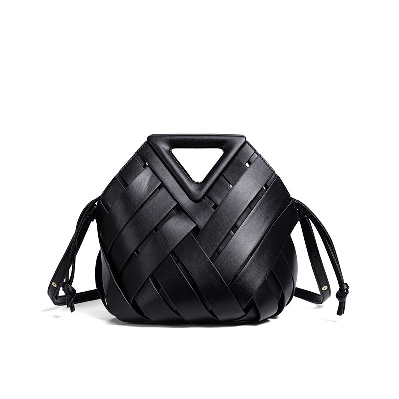 Handcrafted Woven Leather Shoulder Bag Stornfield