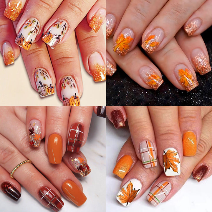 Autumn-Inspired Glitter Nail Art Set Stornfield