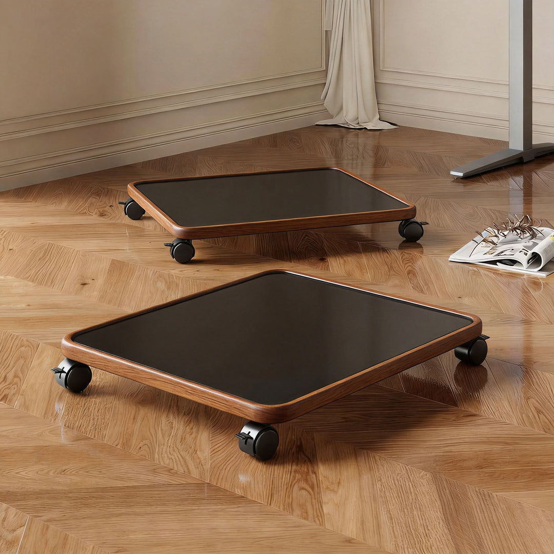 Rolling Desktop CPU Tower Stand with Swivel Casters and Anti-Slip Platform