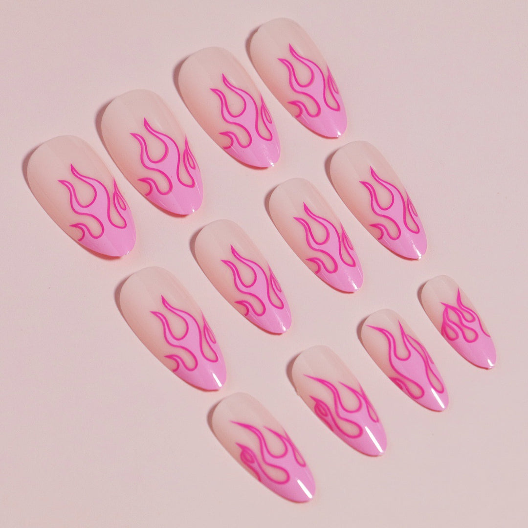 Artistic Flame Design Press-On Nails Stornfield