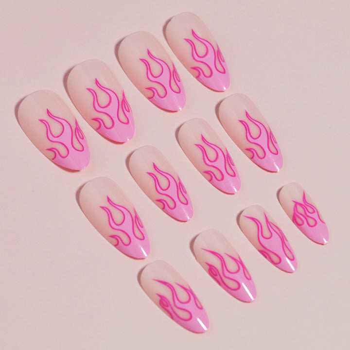 Artistic Flame Design Press-On Nails Stornfield