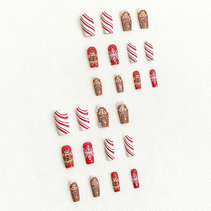 Festive artificial nails with Christmas design Stornfield