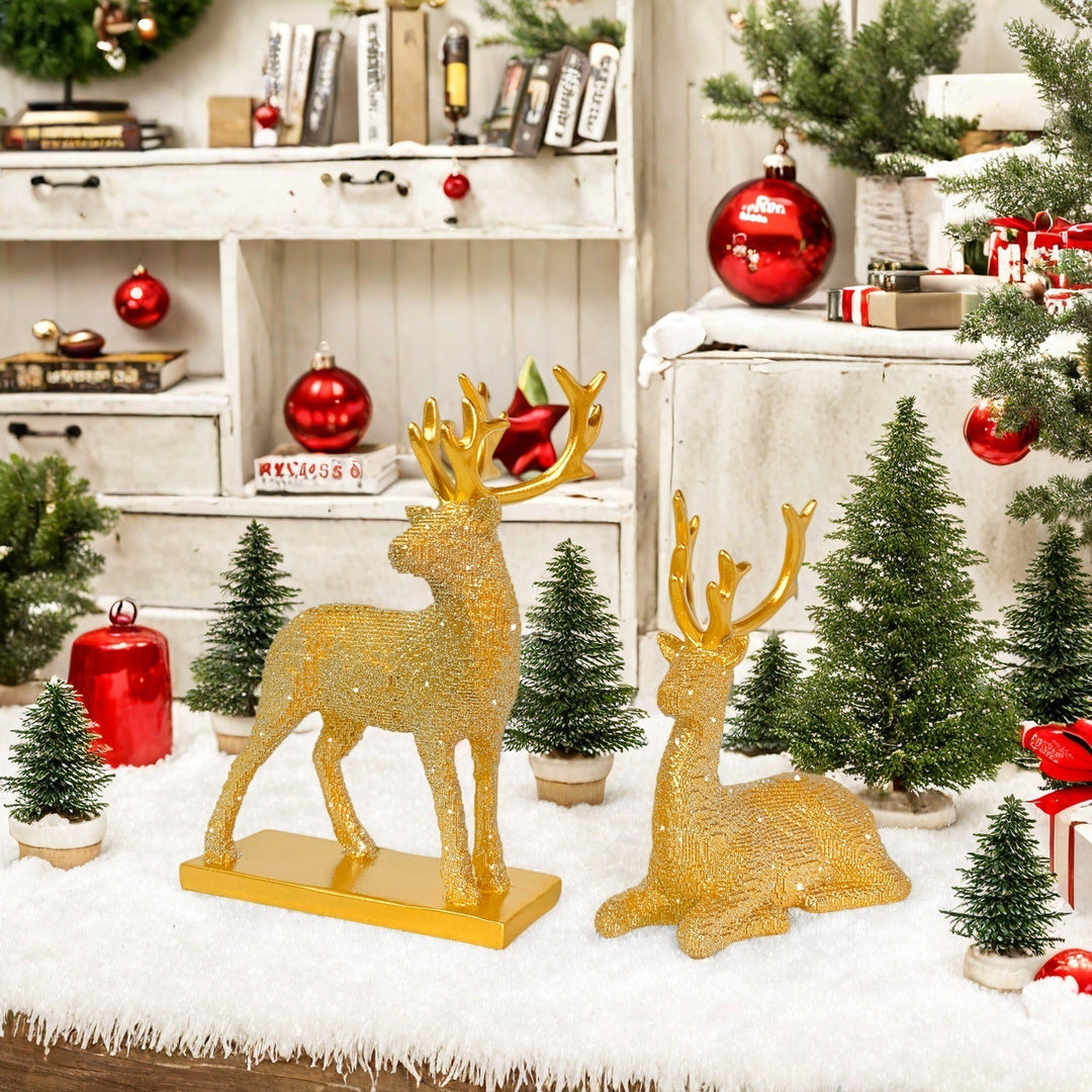 Glittering Reindeer Decorative Figure Stornfield