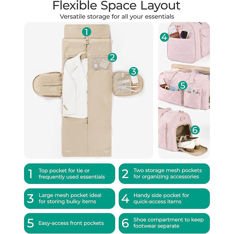 Elegant Travel Bag with Integrated Suit Compartment Stornfield
