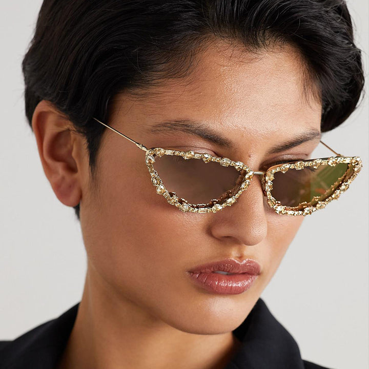 Ladies elegant Cat-Eye sunglasses with glamorous stone setting Stornfield