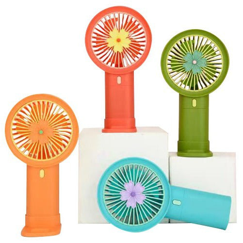 Unisex Portable Mini Hand Fan with Attractive Floral Pattern Stornfield