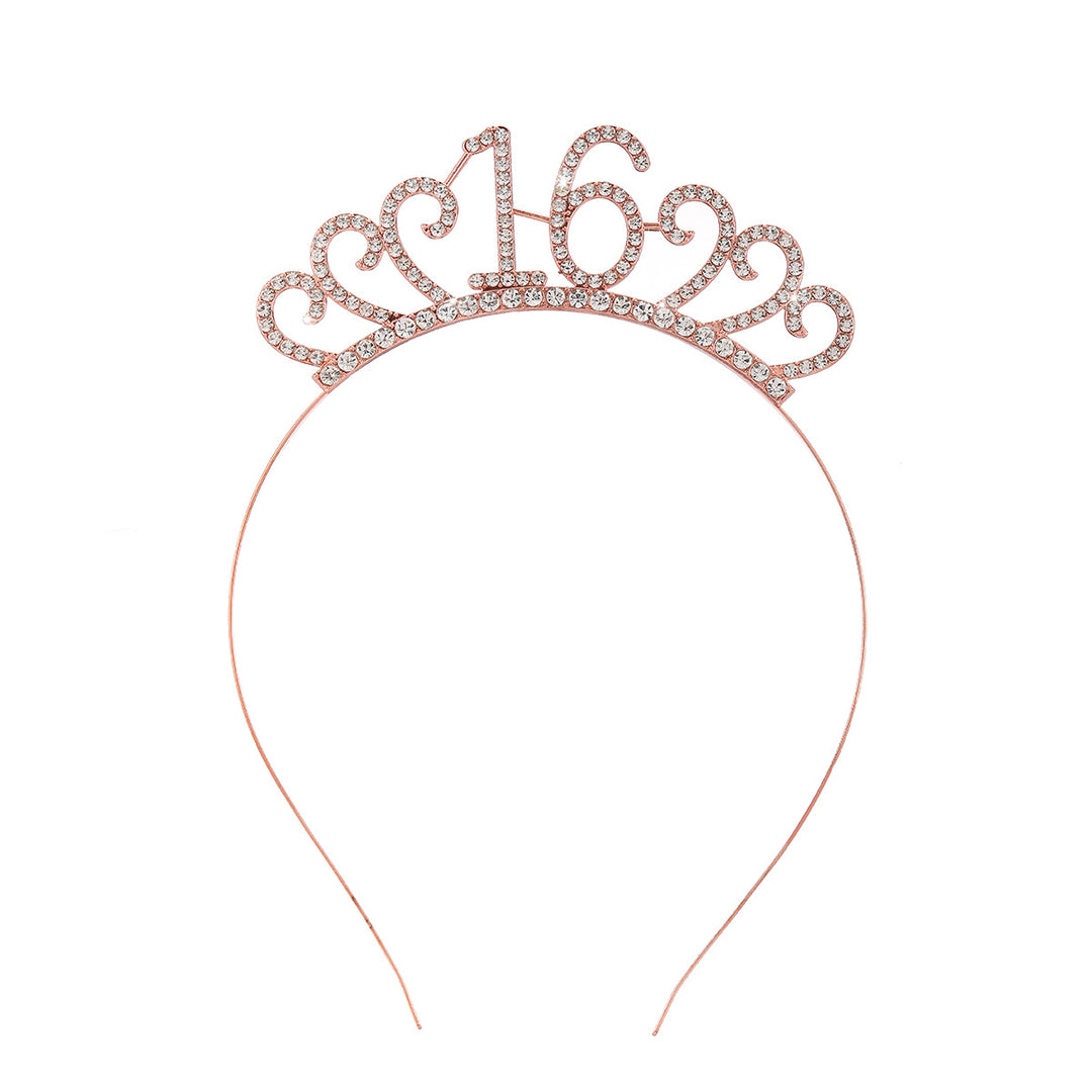 Ladies Crystal Tiara with Custom Designed Number Motif Stornfield