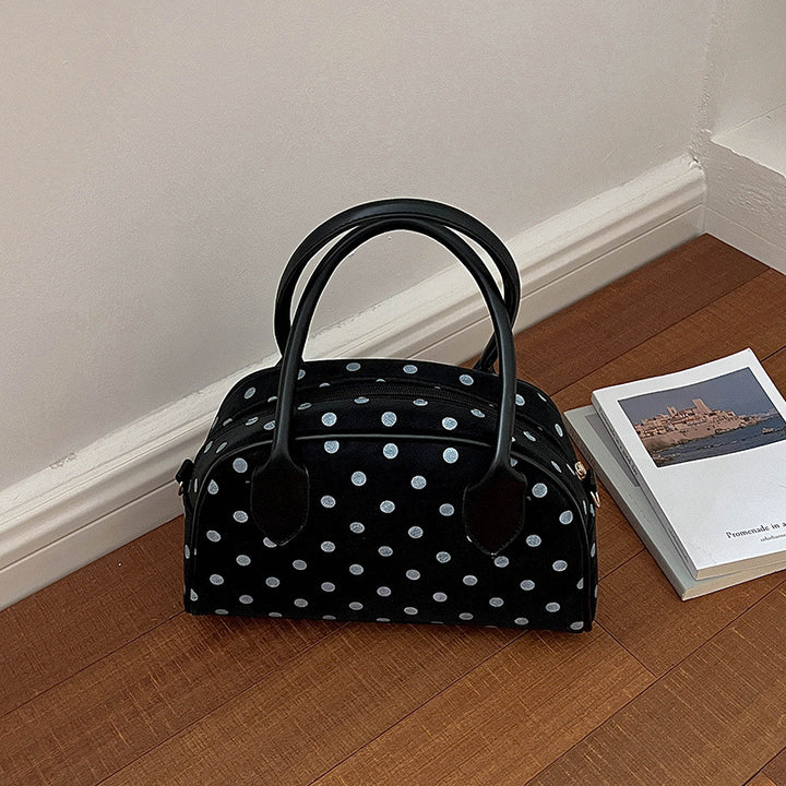 Polka Dot Top Handle Handbag