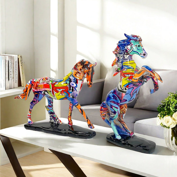 Artful Running Horse Sculpture Stornfield