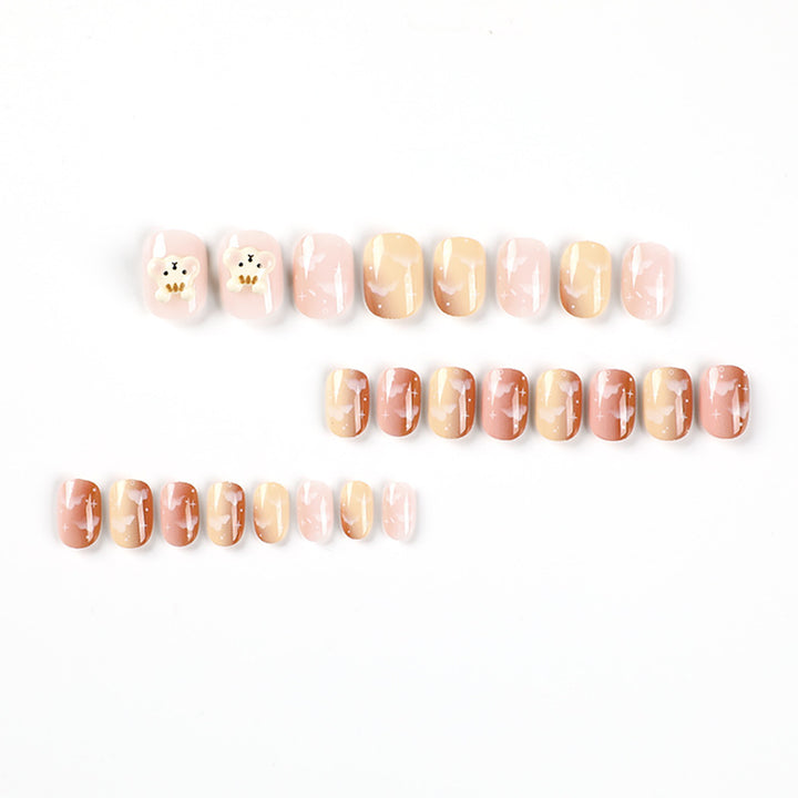 Artificial nail art with cloud design Stornfield