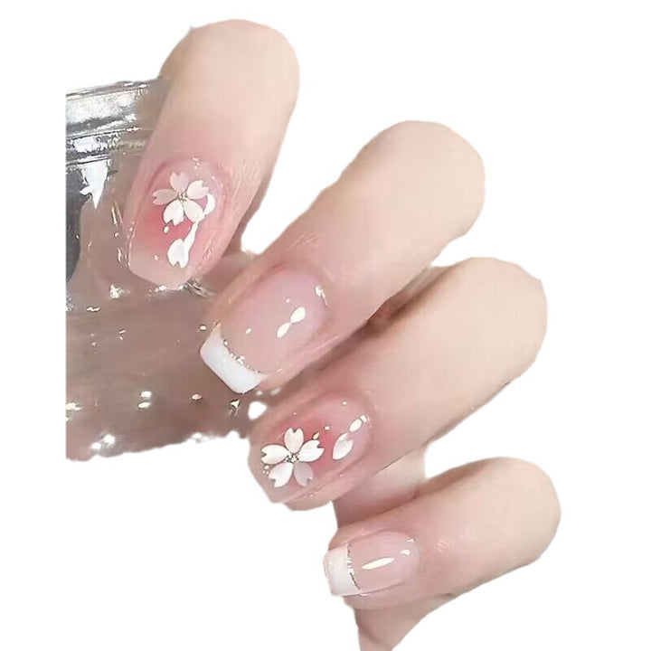 Artistic Floral-Designed Press-On Nail Set Stornfield 1787296289