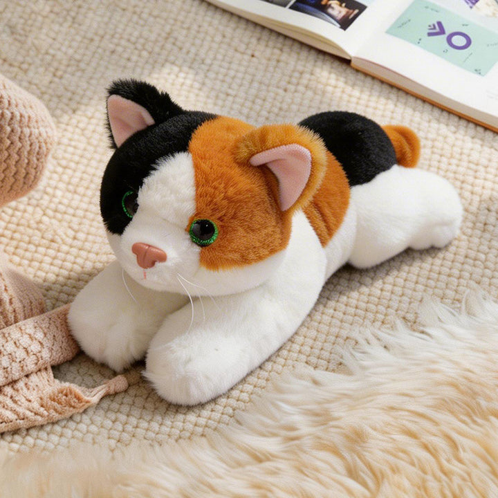Lifelike Stretching Cat Plush Floor Cuddle Pillow Stornfield