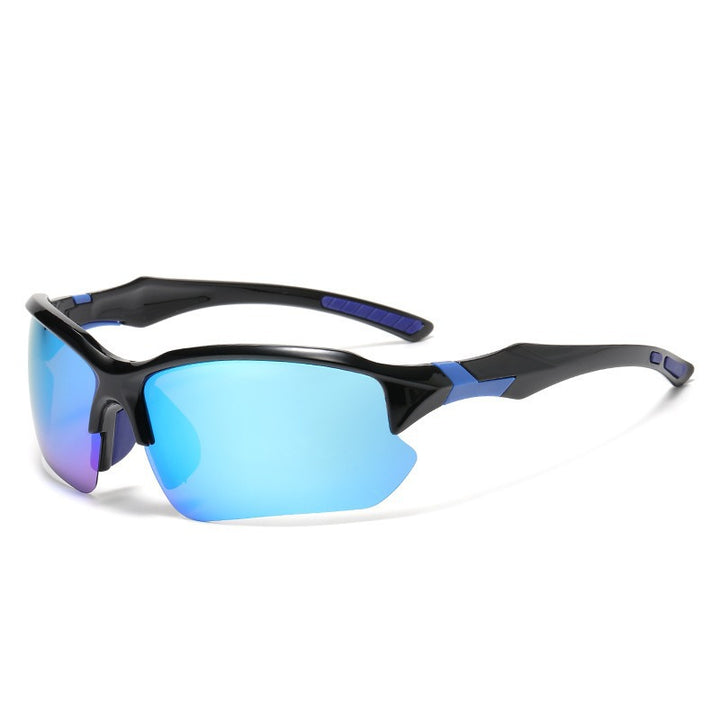 Unisex nan sporty performance sunglasses with semi-rim polarized UV protection anti-slip nose pads Stornfield