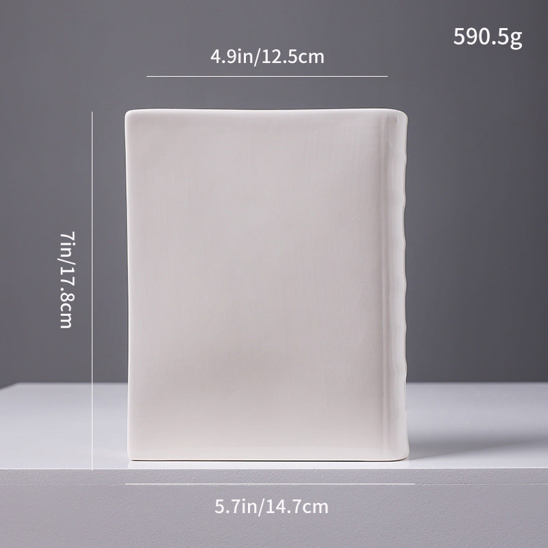 Decorative Book-Shaped Ceramic Sculpture Stornfeild
