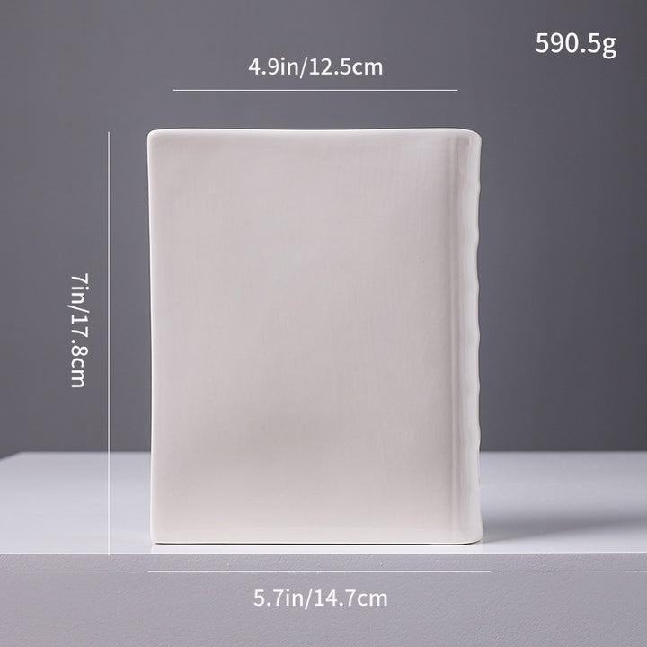 Decorative Book-Shaped Ceramic Sculpture Stornfeild