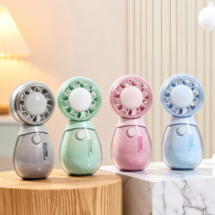Ladies portable hand fan with misting air function and cute animal design Stornfield