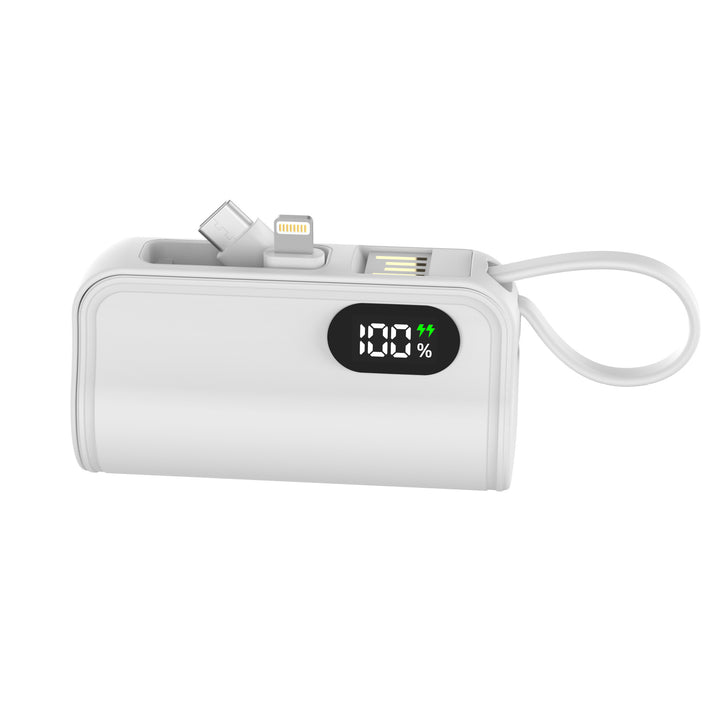 Compact power bank with integrated charging cable Stornfield