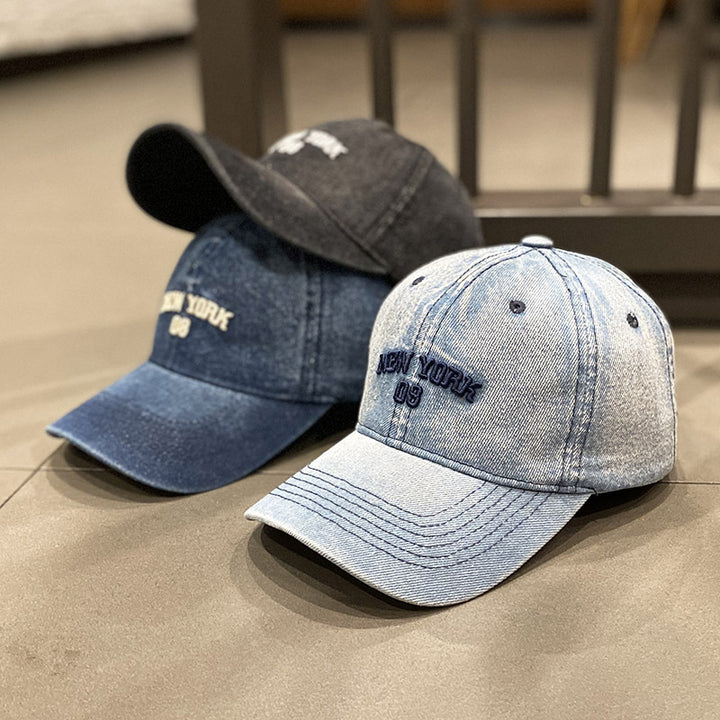 Men's Distressed Denim Style Baseball Cap Stornfield
