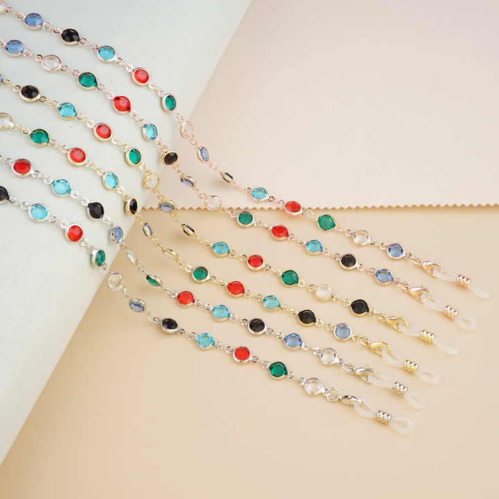 Gemstone-Accented Eyewear Chain Stornfield