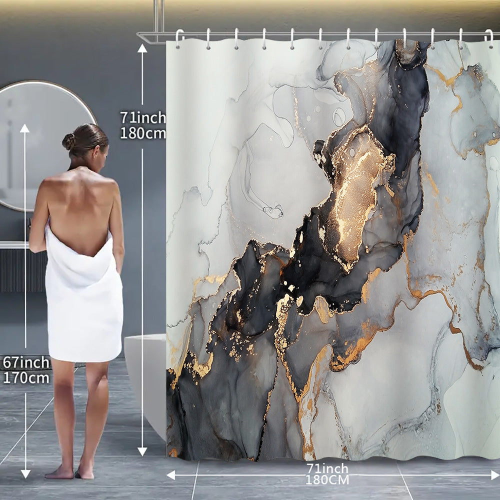 Artistic Marble Design Shower Curtain Stornfield