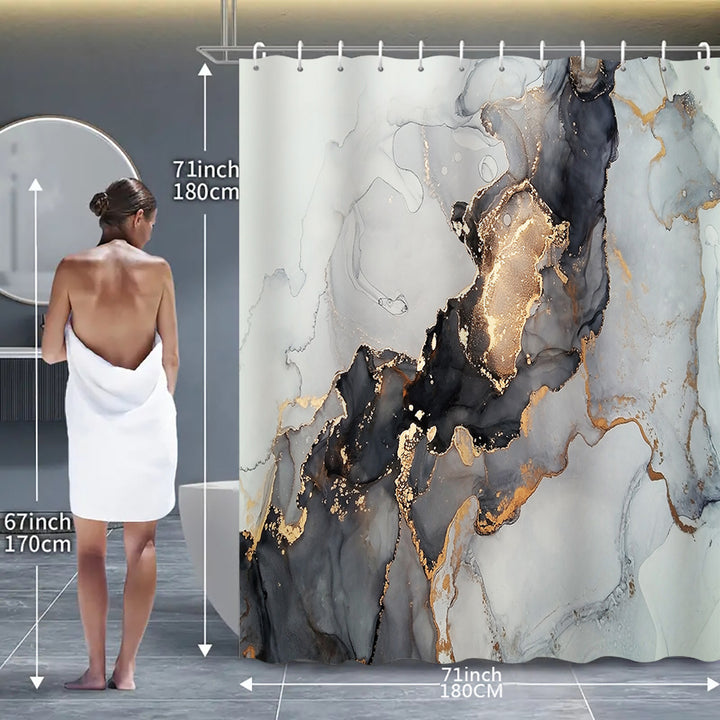 Artistic Marble Design Shower Curtain Stornfield
