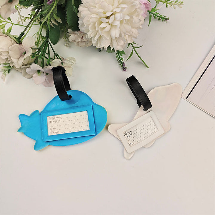 playful silicone airplane luggage tag with adjustable buckle strap Stornfield