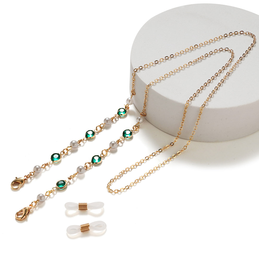 Elegant Pearl and Amethyst Eyewear Chain Stornfield