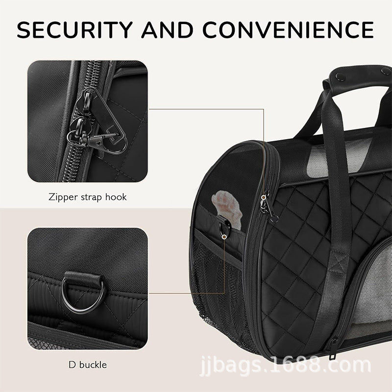Closed pet transport bag with breathable mesh Stornfield