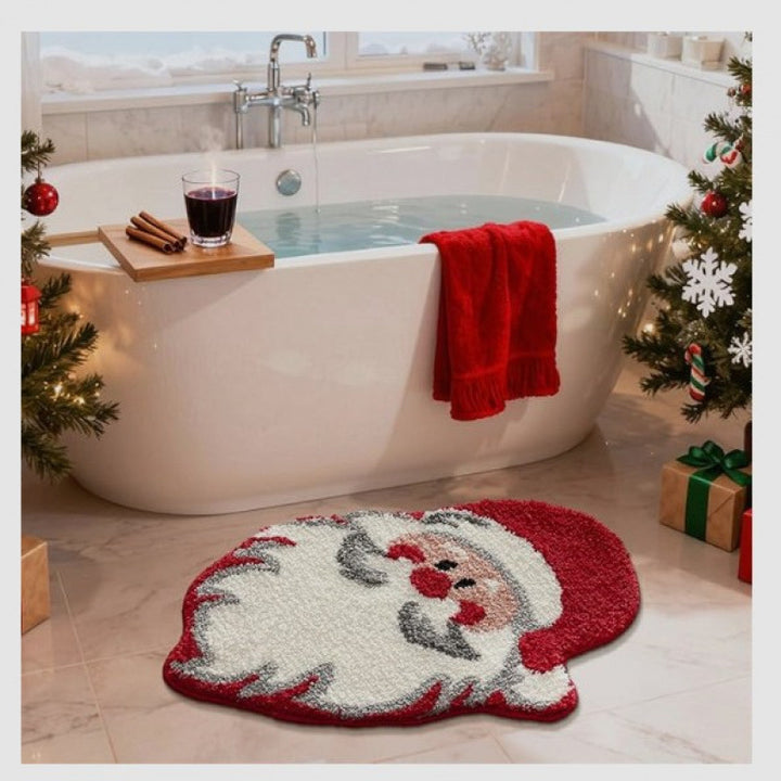 Festive Tree-Shaped Bath Mat