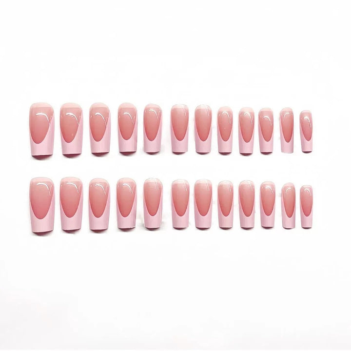 Elegant French Tip Press-On Nail Set Stornfield