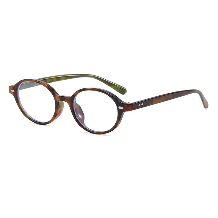 Women's fashionable round reading glasses with flexible plastic frame Stornfield