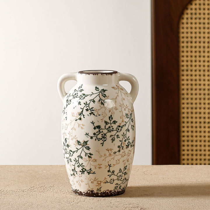 Elegant and artistically decorated ceramic vase Stornfield