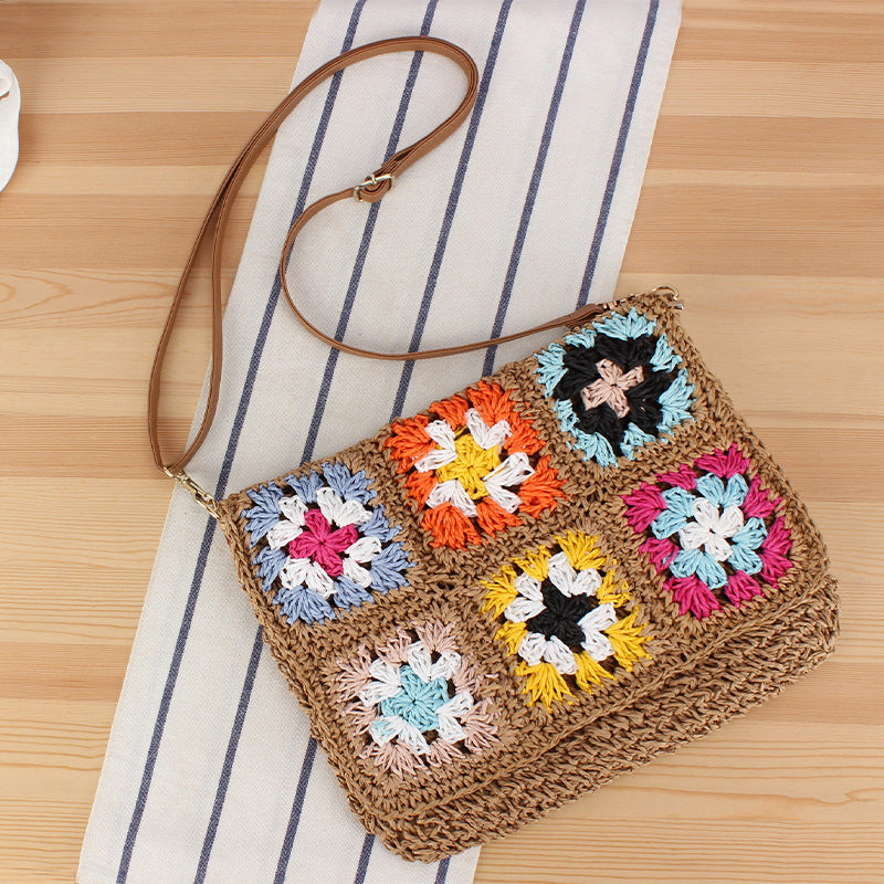 Handmade Shoulder Bag in Modern Patchwork Design Stornfield