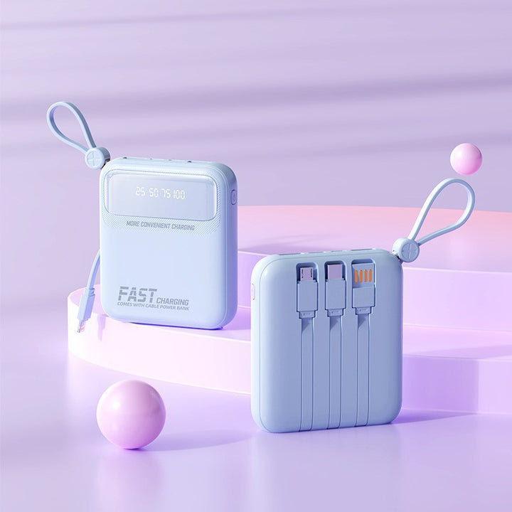 Portable power bank with integrated cables and multifunctional charging port Stornfield