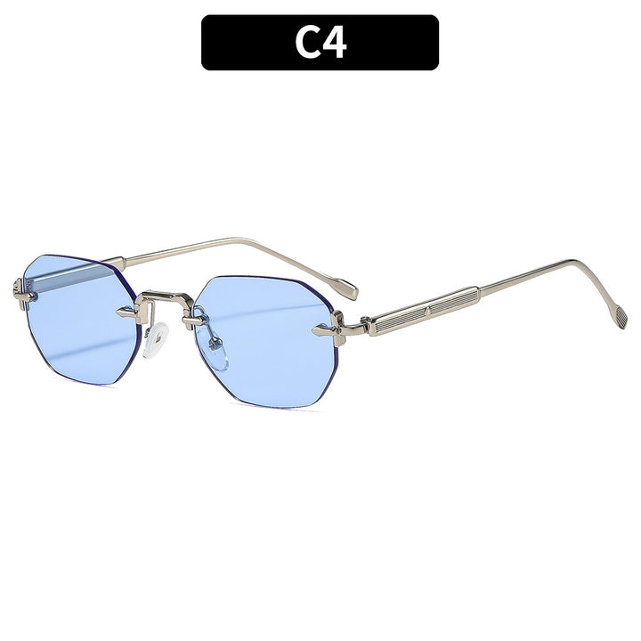 Octagonal Frame Sunglasses with Premium Metal Accents