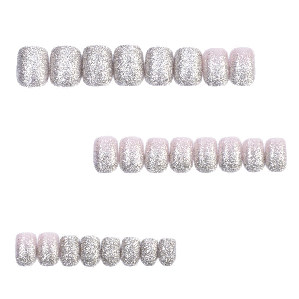 Glittering artificial nails in elegant ombre style Stornfield