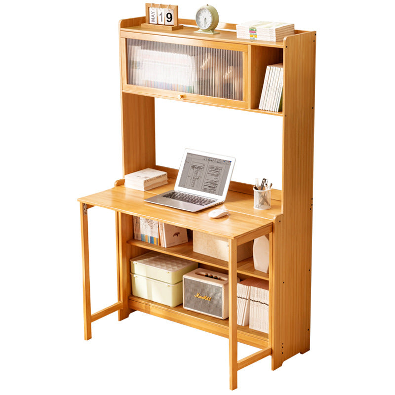 Foldable Computer Desk with Lower Shelf and Ergonomic Design Stornfield