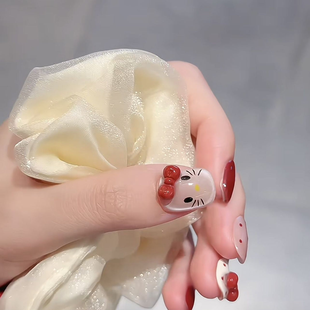 Whimsical Character-Themed Press-On Nail Set Stornfield