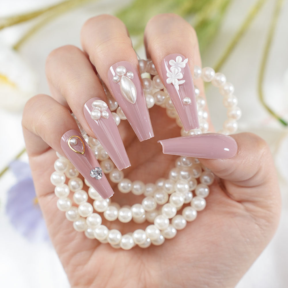 Decorative Press-On Nail Set Stornfield