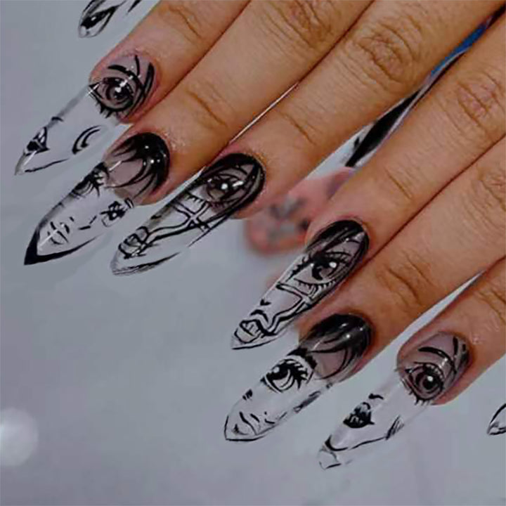 Artistic Long Stiletto Press-On Nails Stornfield